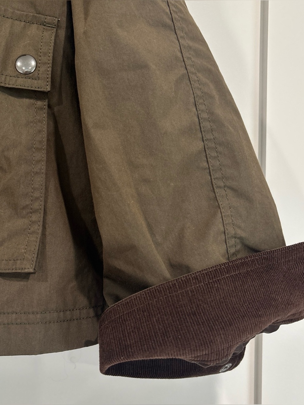 Madewell The Billie Short Barn Jacket Trench Green Vintage Canvas Womens Size M - Picture 3 of 13